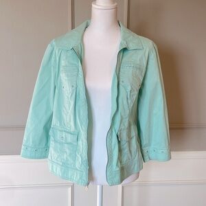 Chico's Mint Green Utility Jacket